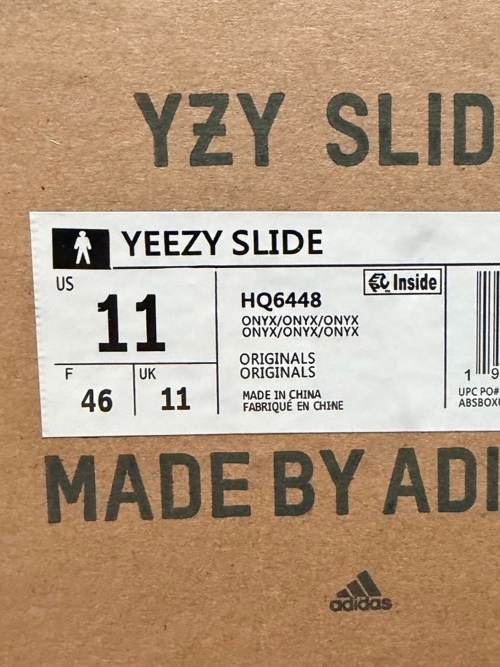 Yeezy slides onyx originals size 11